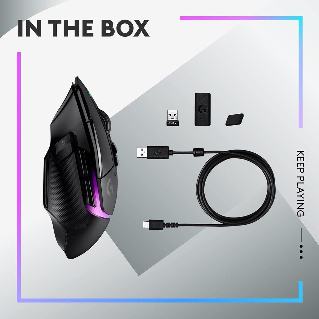 Logitech G502 X PLUS LIGHTSPEED Gaming Mouse - Wireless / RGB / Black Logitech