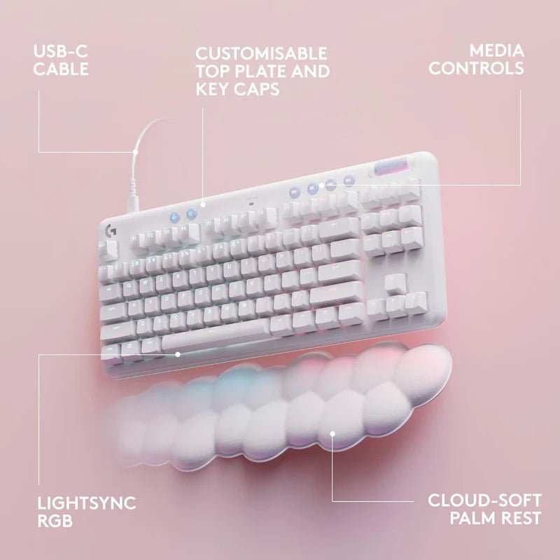 Logitech G713 TKL Tactile / Logite Gaming Wired Keyboard - Off-White Logitech