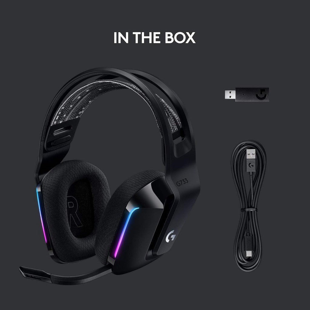 Logitech G733 Lightspeed Gaming Headset - Wireless / RGB / Black Logitech