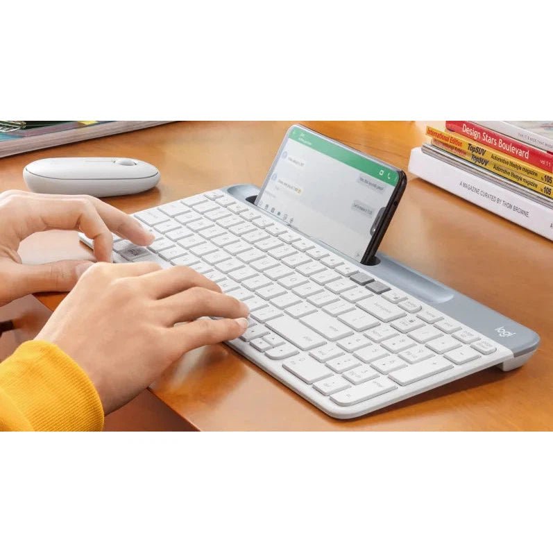 Logitech K580 Slim Multi-Device Wireless Keyboard - Off White / Arabic/English Logitech