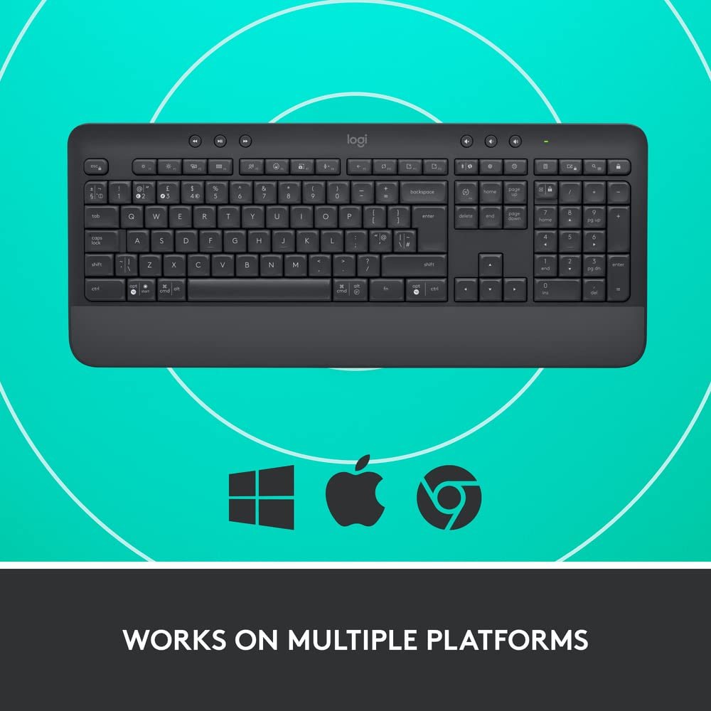 Logitech K650 SIGNATURE Bluetooth Keyboard - Graphite - Arb Logitech