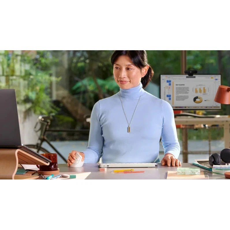 Logitech Lift Bluetooth Vertical Ergonomic Mouse - Off-White Logitech