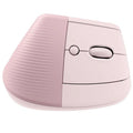 Logitech Lift Vertical Ergonomic Wireless & Blutooth Mouse - Rose Logitech