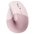 Logitech Lift Vertical Ergonomic Wireless & Blutooth Mouse - Rose Logitech