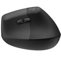 Logitech Lift Vertical Ergonomic Wireless & bluetooth Mouse - Graphite Logitech