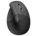 Logitech Lift Vertical Ergonomic Wireless & bluetooth Mouse - Graphite Logitech