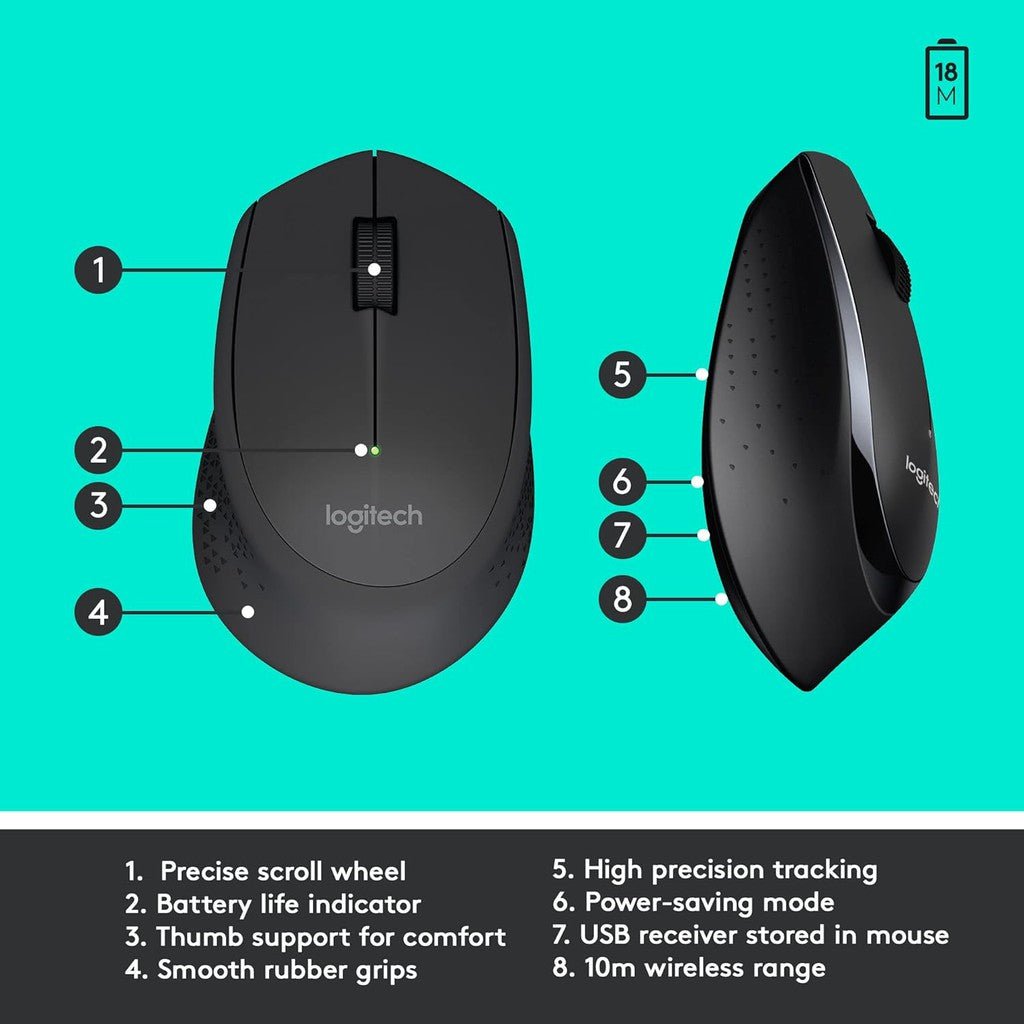 Logitech MK345 Comfort Wireless Keyboard And Mouse Combo Logitech