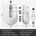 Logitech MX Anywhere 3s Bluetooth Mouse - Pale Grey Logitech