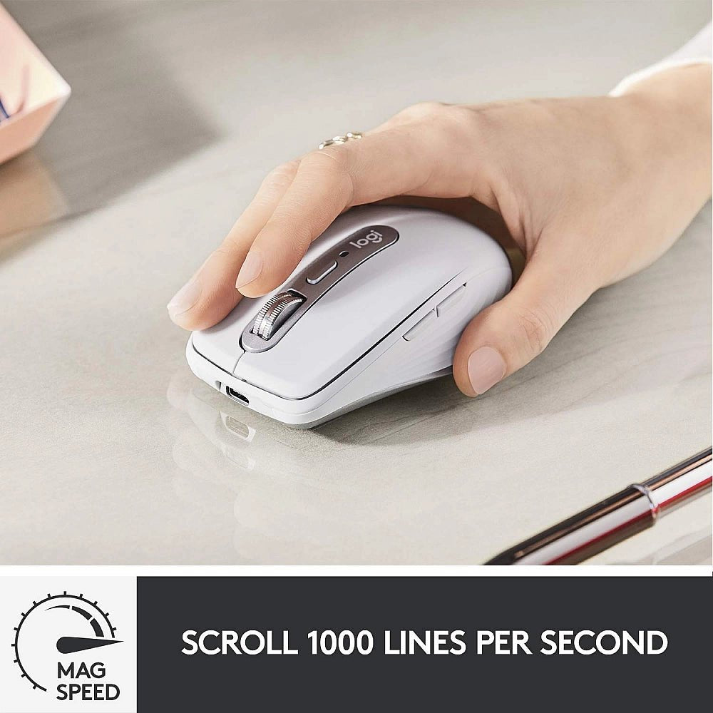 Logitech MX Anywhere 3s Bluetooth Mouse - Pale Grey Logitech