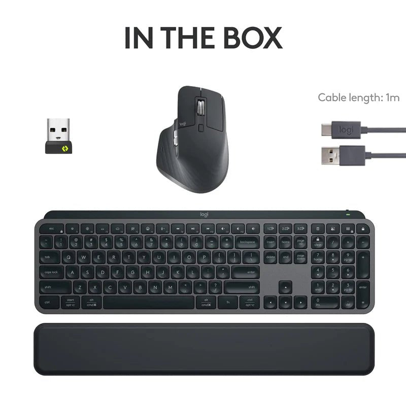 Logitech MX Keys S Keyboard Mouse Combo - Graphite (Eng/Arb) Logitech