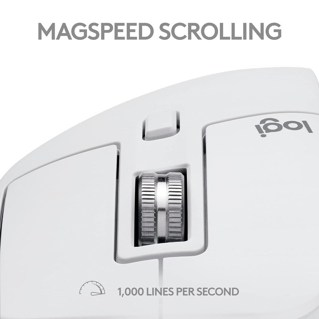 Logitech MX Master 3S Advanced Wireless Mouse for Mac - Pale Grey Logitech