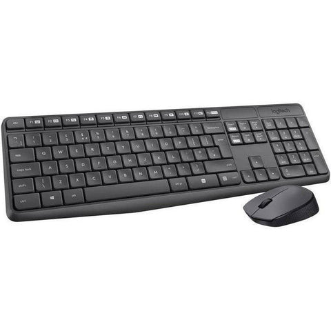 Logitech MK235 - 2.40GHz / Up to 10m / Optical / Wi-Fi / Arb/Eng - Keyboard & Mouse Combo Logitech