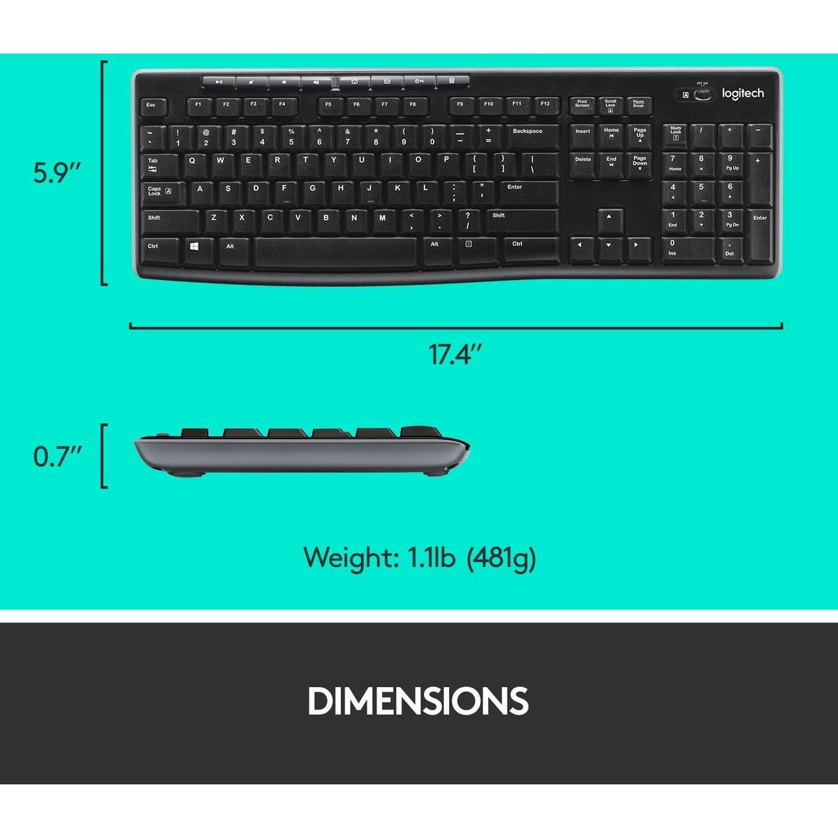 Logitech Mk270 Wireless Keyboard And Mouse Combo Logitech
