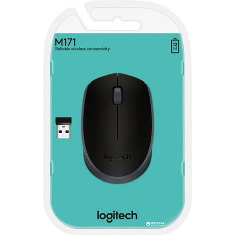 Logitech M171 - 2.40GHz / Up to 10m / Wireless / Black Grey - Mouse Logitech