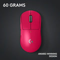 Logitech PRO X SUPERLIGHT 2 Wireless Gaming Mouse - Magenta Logitech