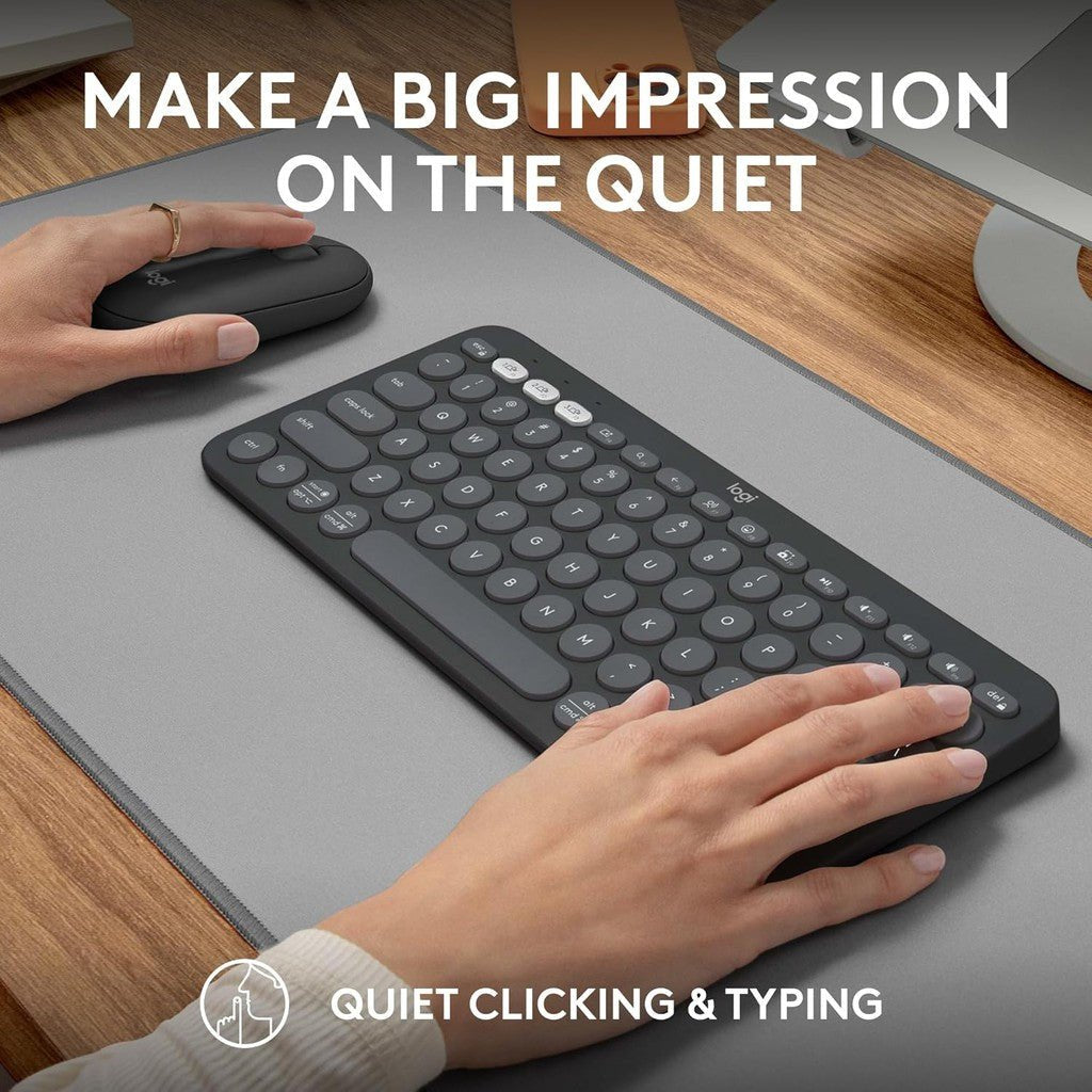 Logitech Pebble 2 Keyboard Mouse Combo - Tonal Graphite (Eng/Arb) Logitech