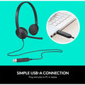 Logitech H340 - USB 2.0 / Wired / 20Hz to 20KHz / Stereo - Head Phones Logitech