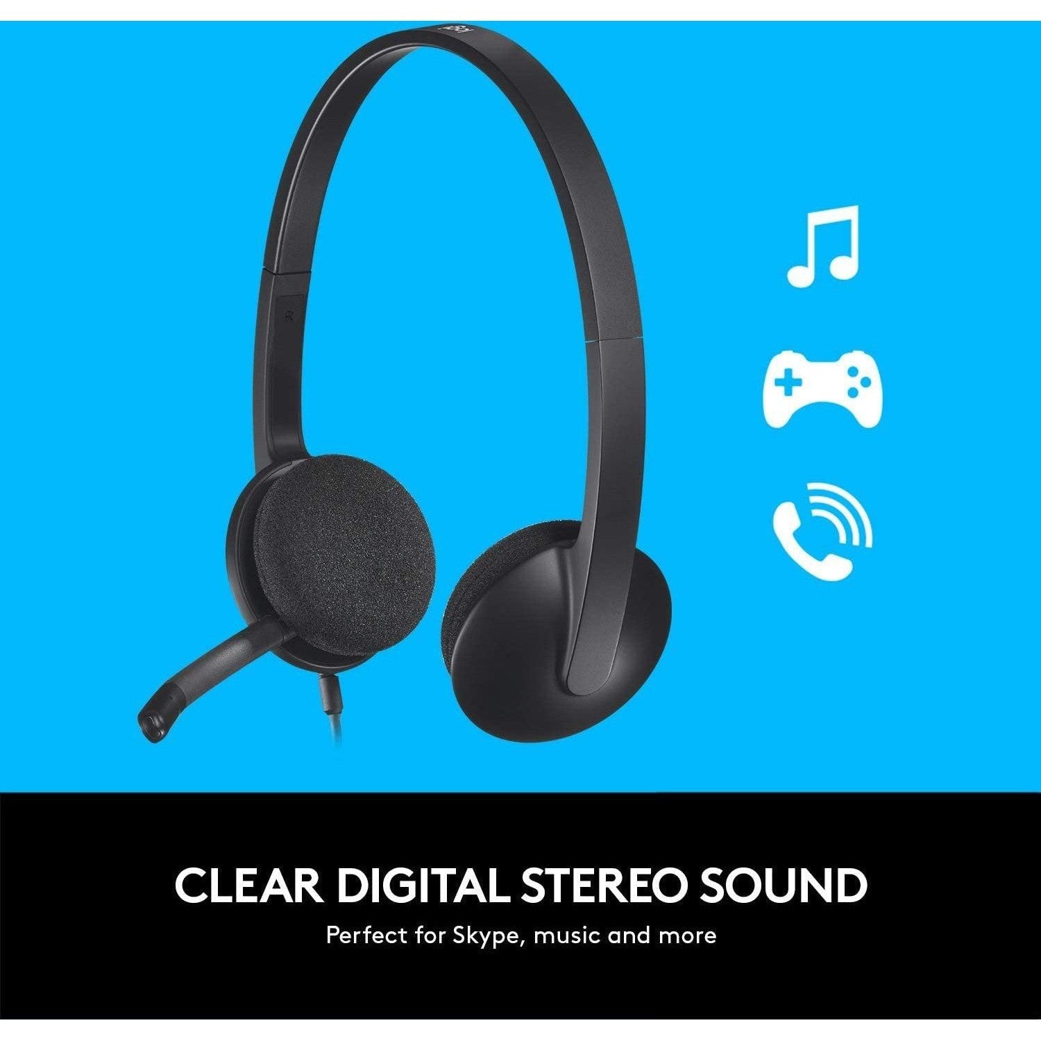 Logitech H340 - USB 2.0 / Wired / 20Hz to 20KHz / Stereo - Head Phones Logitech