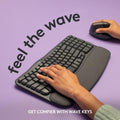 Logitech Wave Bluetooth Ergonomic keyboard - Graphite - Arb/Eng Logitech