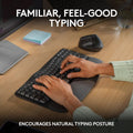 Logitech Wave Bluetooth Ergonomic keyboard - Graphite - Arb/Eng Logitech