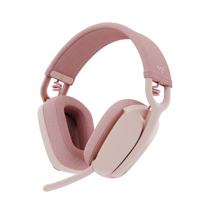 Logitech Zone Vibe 100 Wireless Bluetooth Headset With Noise-Cancelling Mic - Pink Logitech