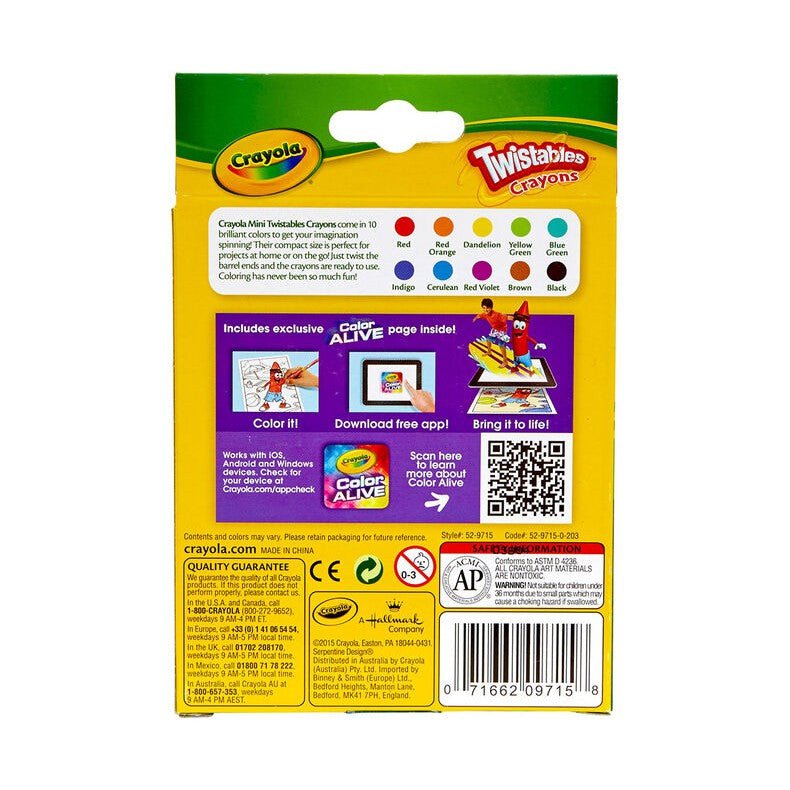 MINI TWISTABLE CRAYONS 10CT ColorWaves