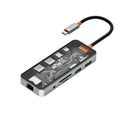 Mowsil 10-in-1 USB-C Hub Docking Station - 100W PD / HDMI 4K / RJ45 / USB / SD/TF / Audio / Transparent Mowsil