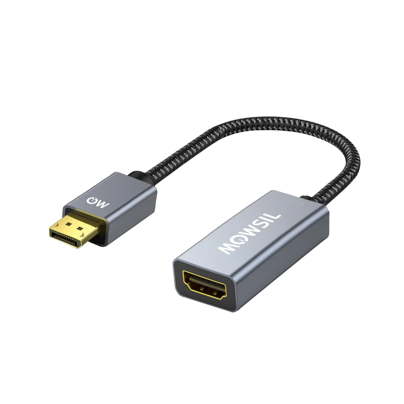Mowsil DisplayPort to HDMI Adapter - 4K / Gray Mowsil