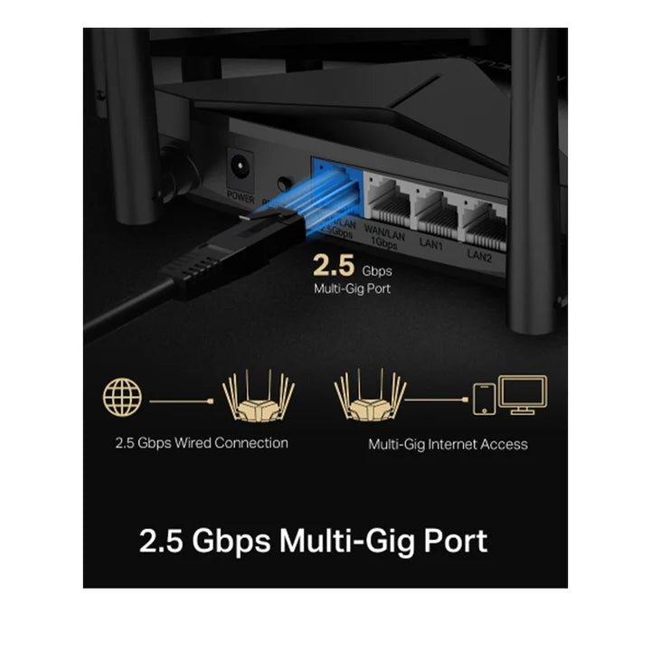 Mercusys MR90X (AX6000) 8-Stream Wi-Fi 6 Router - 5GHz(4804 Mbps) / Gigabit WAN / Gigabit LAN Mercusys