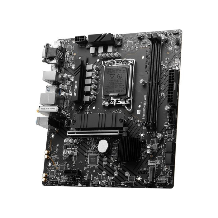 MSI B760M Bomber Wi-Fi Motherboard Dual Channel DDR5-6400+MHz, LGA 1700 Socket ColorWaves