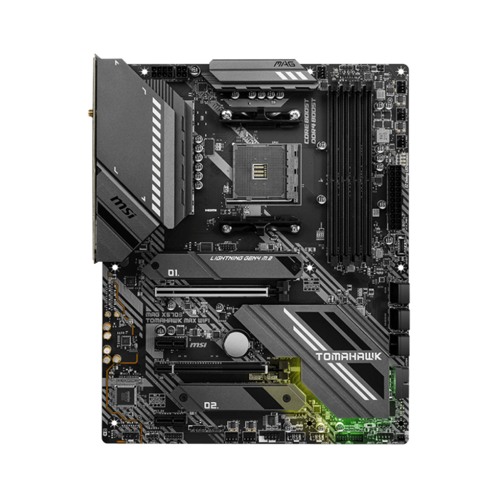 MSI MAG X570S Tomahawk Max Wifi AMD DDR4 Gaming Motherboard ColorWaves