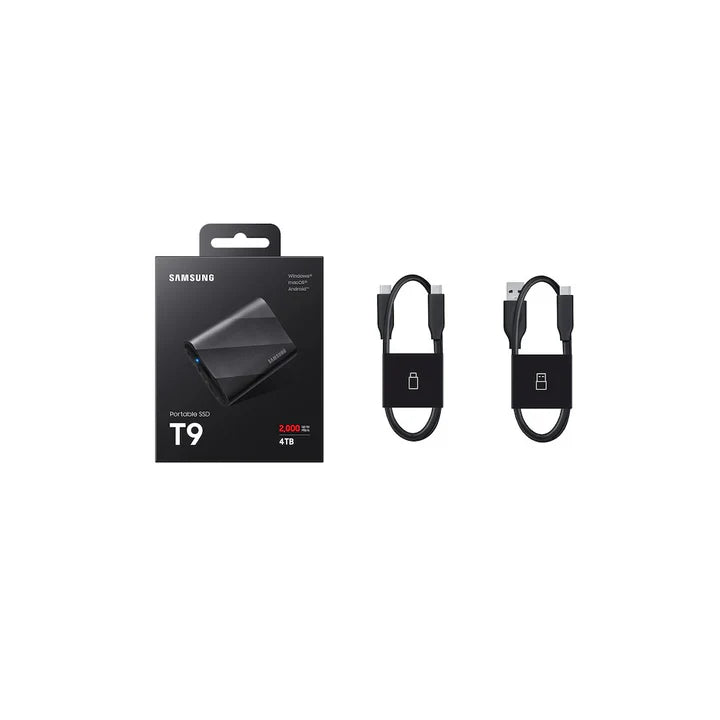 SAMSUNG 4TB External SSD T9 Portable Black MU-PG4T0B Samsung
