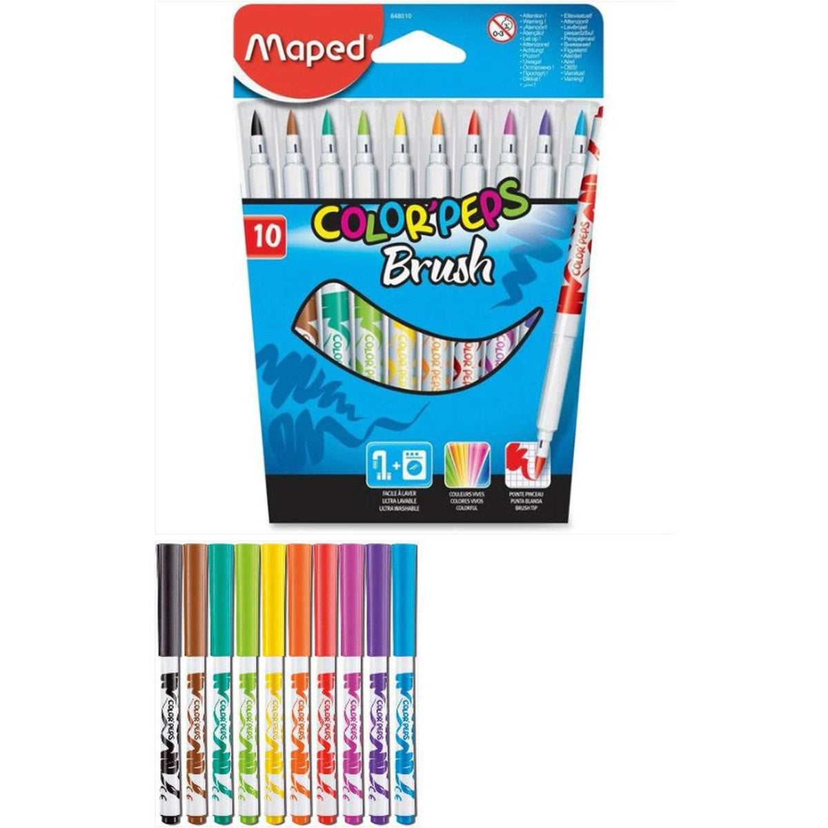 Maped Color Peps Brush 10 Colors ColorWaves