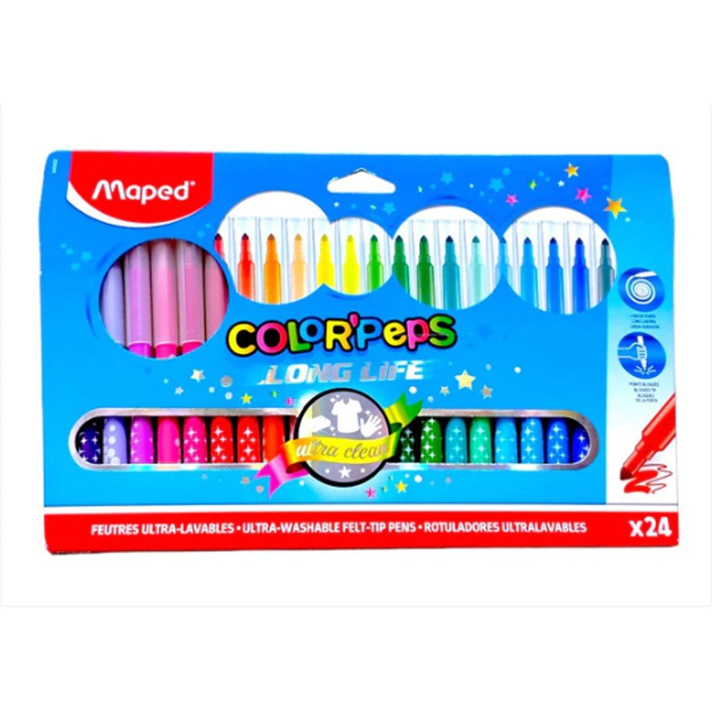 Maped Color Peps Long Life 24 Colors ColorWaves