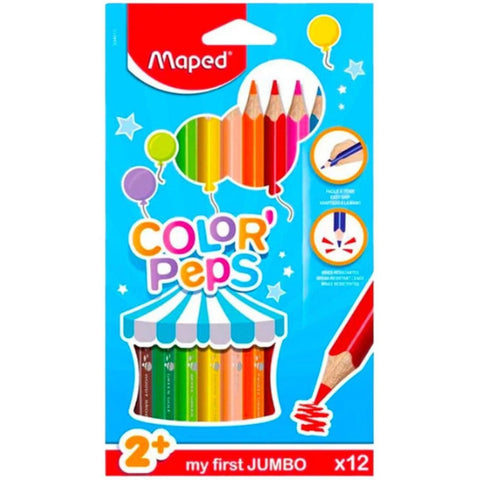 Maped Color Peps My First Jumbo Colored Pencils 12 Colors ColorWaves