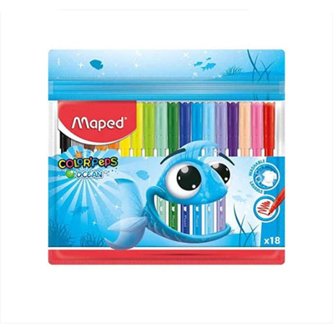 Maped Colored Felt Tip Pens Ocean 18 Colors ColorWaves
