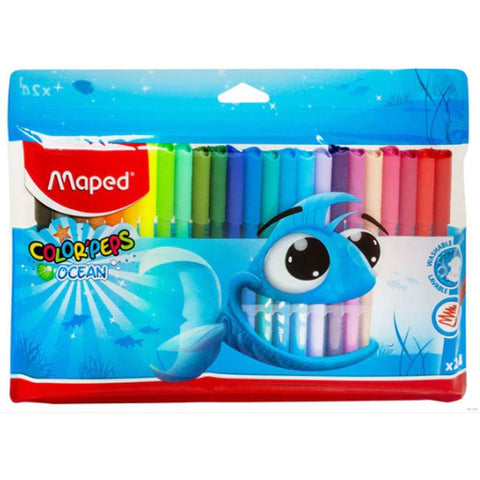 Maped Colored Felt Tip Pens Ocean 24 Colors ColorWaves