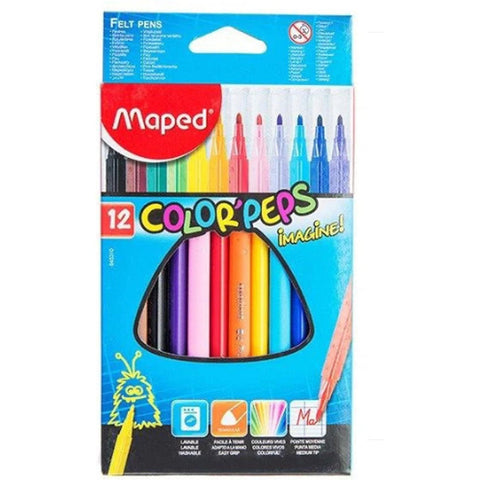 Maped Colorpeps Imagine Felt Tip 12 Colors ColorWaves