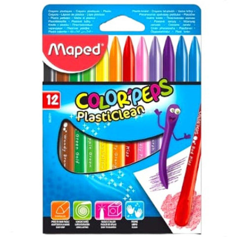 Maped My First Wax Jumbo Crayons 12 Colors ColorWaves