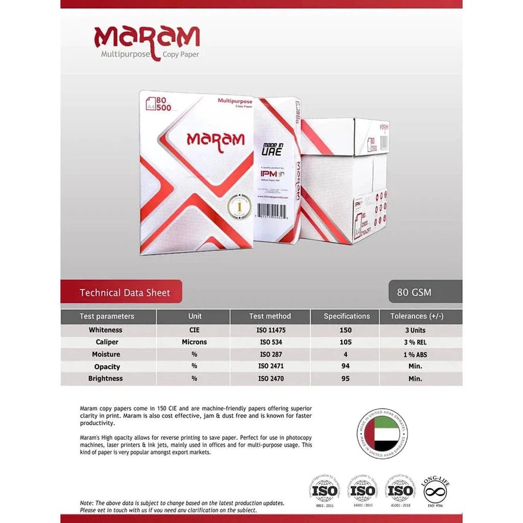Maram Photocopy A4 Paper - Carton ColorWaves
