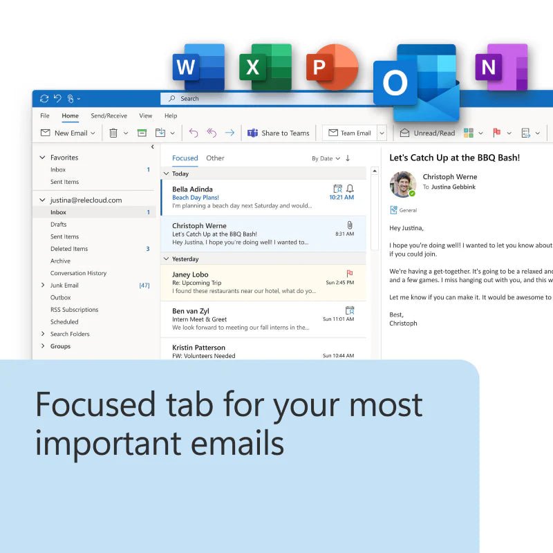 Microsoft Office Home and Business 2024 - 1-User License / ESD ColorWaves
