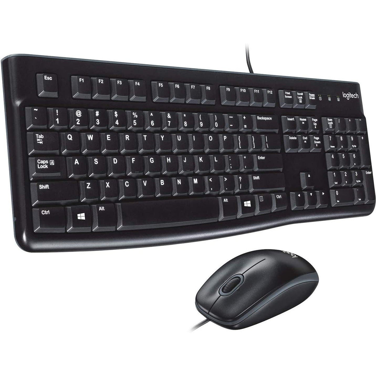 Logitech MK120 - Wired / USB / Quiet Typing / Arb/Eng - Keyboard & Mouse Combo Logitech