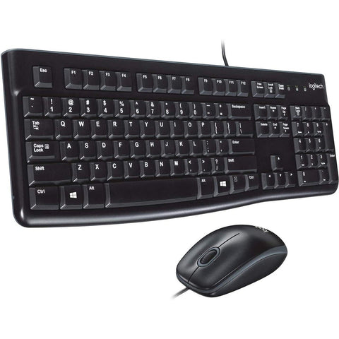 Logitech MK120 - Wired / USB / Quiet Typing / Arb/Eng - Keyboard & Mouse Combo Logitech
