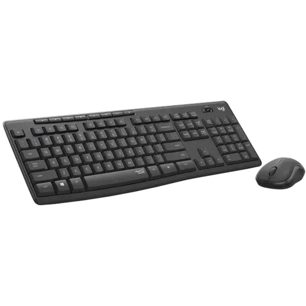 Logitech MK295 Silent Wireless Combo - 2.40GHz / Up to 10m / USB Wireless Receiver / Arb/Eng / Black - Keyboard & Mouse Combo Logitech