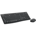 Logitech MK295 Silent Wireless Combo - 2.40GHz / Up to 10m / USB Wireless Receiver / Arb/Eng / Black - Keyboard & Mouse Combo Logitech