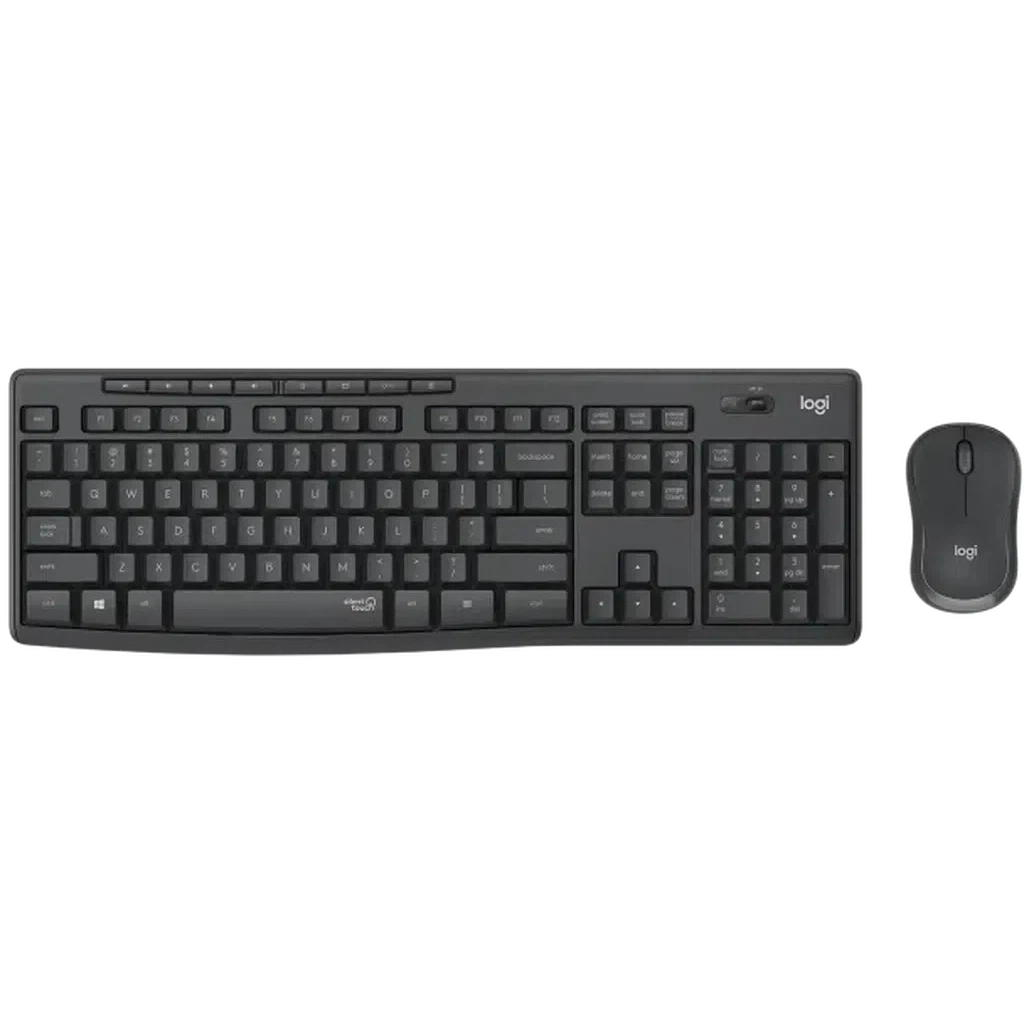 Logitech MK295 Silent Wireless Combo - 2.40GHz / Up to 10m / USB Wireless Receiver / Arb/Eng / Black - Keyboard & Mouse Combo Logitech