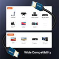 Mowsil HDMI 2.0 Cable 4K@60Hz Ultra HD 18Gbps High Speed HDR 3D Gold-Plated  1 mtr Mowsil