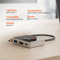 Mowsil USB-C to HDMI Multiport Adapter – 4K@60Hz, USB-A 5Gbps & 100W PD, Zinc Alloy 3-in-1 Dock for MacBook Mowsil