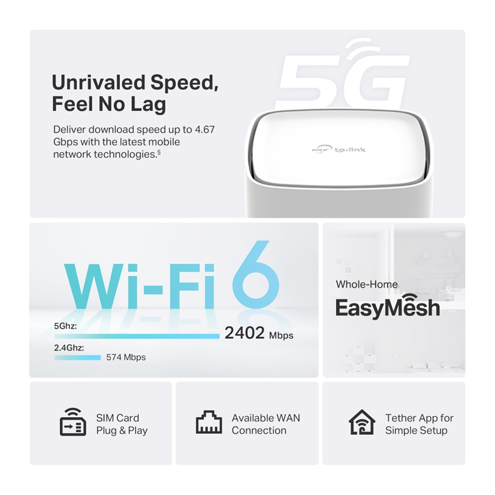 TP-Link Archer NX500 5G AX3000 Wireless Dual-Band Gigabit CPE Router TP-Link