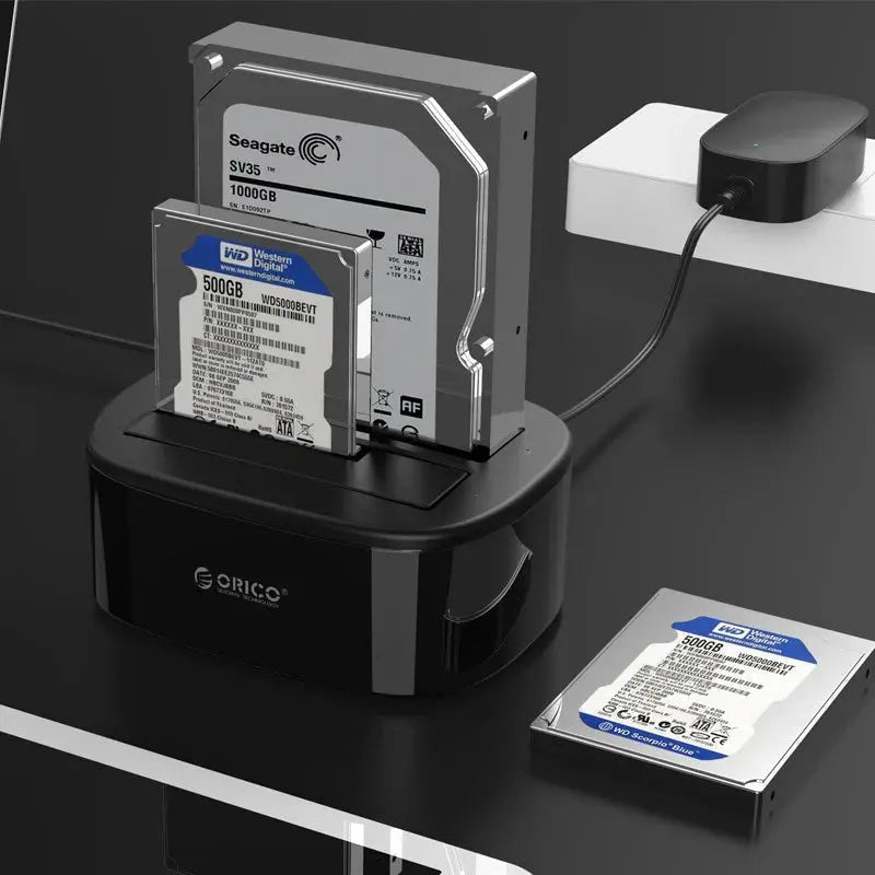 ORICO 2.5 / 3.5 inch 2 Bay USB3.0 1 to 1 Clone Hard Drive Dock ColorWaves